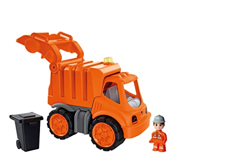 BIG-Power-Worker Müllwagen + Figur - Spielzeug Auto ideal für Unterwegs, Reifen aus Softmaterial,...
