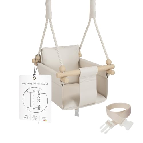 MAMOI® Babyschaukel, Baby schaukel Indoor, Kinderschaukel aus Holz, Holzschaukel für Kinder,...