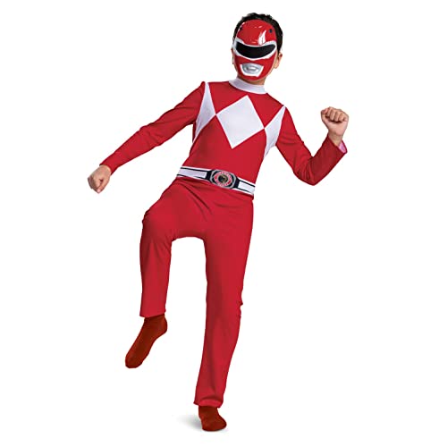 Disguise 115669K Red Power Rangers Kostüm Kinder, M, Rot