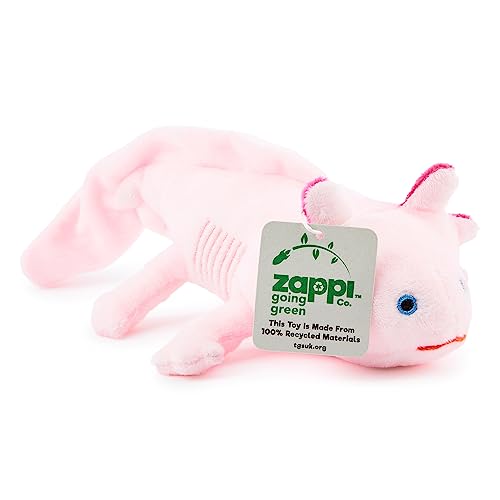 Zappi Co 100% recyceltes Plüschtier, Axolotl (22cm Länge) Weiches, kuscheliges, umweltfreundliches...