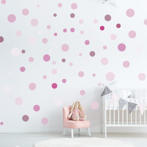 ELES VIDA - 100 wandtattoo Punkte wandsticker Kreise fürs Kinderzimmer - Set Farben, Dots zum...