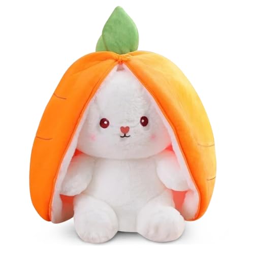 Hase Plüschtier Verstecken Gelb, Plush Hasen Karotten 24cm, Stofftier Plüsch Hasen Versteckspiel,...