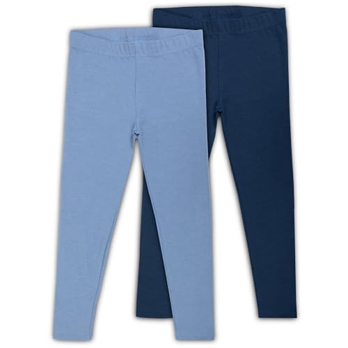 SES Kinder Leggings Mädchen 104/110 2er Pack aus Baumwolle Jeans/marine/weiche & bequeme Leggings...