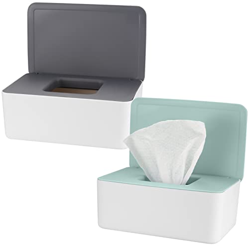 MMDBD 2 Stück Feuchttücher Boxen, Toilettenpapier Box, Taschentuchspender, Serviettenbox mit...