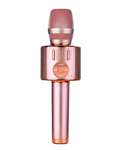 BlueFire Karaoke Mikrofon Kinder, Bluetooth Mikrofon für Kinder, 4 in 1 Drahtloses Microphon mit...