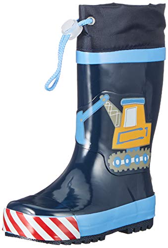 Playshoes Kinder Gummistiefel aus Naturkautschuk, trendige Unisex Regenstiefel mit Reflektoren,...