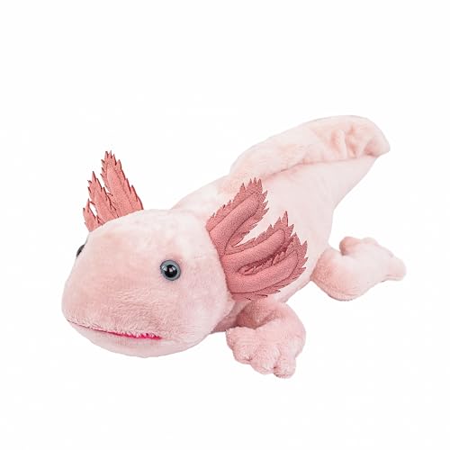 Teddys Rothenburg Kuscheltier Axolotl rosa 30 cm liegend Plüschtier Plüschaxolotl