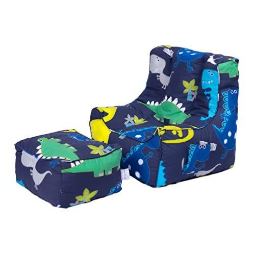Ready Steady Bed Kinder Sitzsack mit Fußhocker |weicher und sicherer Sitz zum Spielen für Ihr Kind...