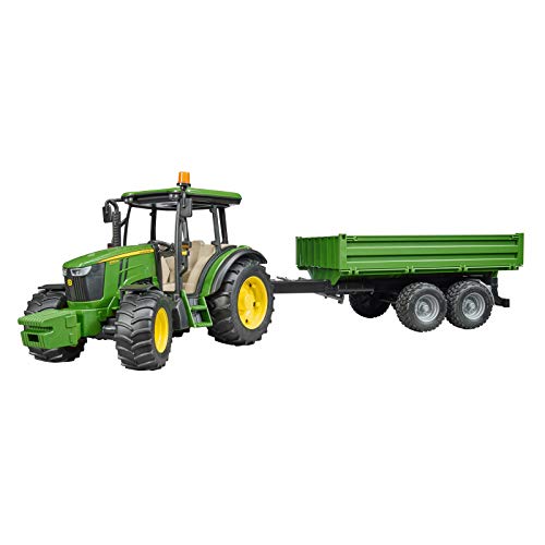 bruder 02108 - John Deere 5115 M mit Bordwandanhänger - 1:16 Bauernhof Landwirtschaft Traktor...