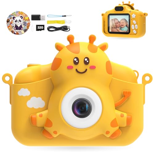 TIATUA Kinderkamera, 1080P Kamera Kinder mit 2.0”-Bildschirm & 32GB Karte, Selfie Digitalkamera &...
