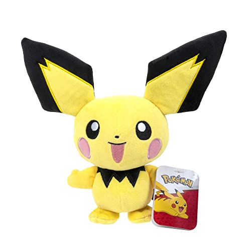 Pokémon PKW0553-20cm Plüsch - Pichu, offizielles Plüsch