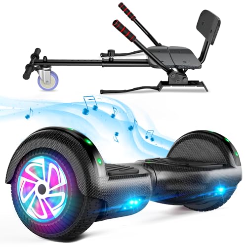 Hoverboard mit Sitz Hoverkart komplett für Kinder, Skateboard mit Set, Hoverboard mit LED Lichtern...