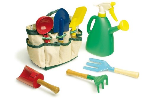 small foot Gartentasche für Kinder, 6 Spielwerkzeuge für den Garten mit Tragetasche, ab 3 Jahren,...