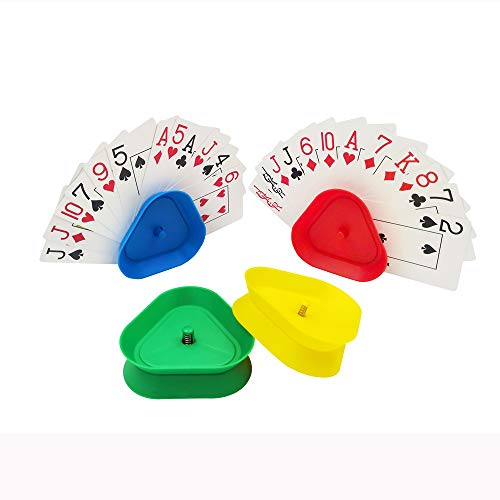 PIQIUQIU 4 Stück kartenhalter Spielkartenständer Spielkarten Halter Poker,für Senioren und...