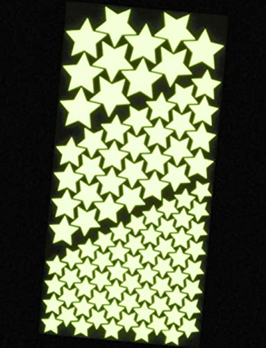 WANDfee Leuchtsterne ☆☆ 100 ☆ selbstklebende EXTRASTARK leuchtende Sterne Sternenhimmel...