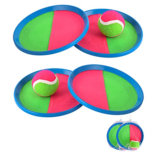 FORMIZON Klettballspiel, Spielzeug Werfen Klettspiel, Fangballspiel Klett-Ballspiel mit 4 Klett Ball...