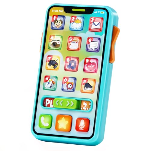 JOYIN Lernspaß Smartphone Telefon Musikspielzeug Baby Spielzeug 6-12 Monate,Spielzeughandy mit 4...
