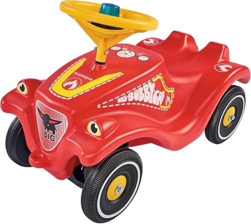 BIG-Bobby-Car-Classic Feuerwehr - Kinderfahrzeug mit Aufklebern in Feuerwehr Design, für Jungen und...