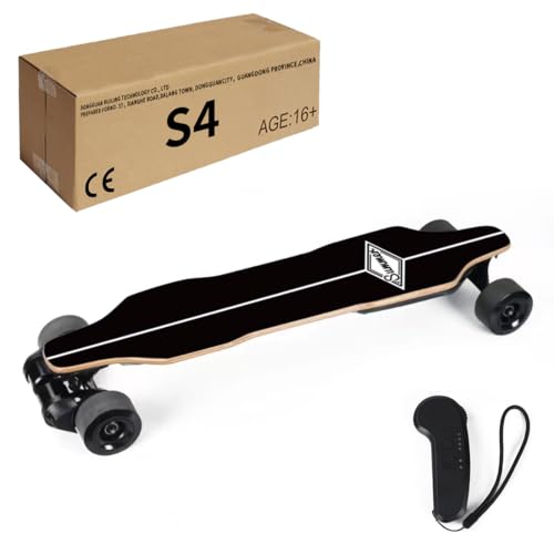 ExploTex Elektro Skateboard, Vierrädriges Longboard mit Zwei 1000W Nabenmotoren, Wasserdichtes,...