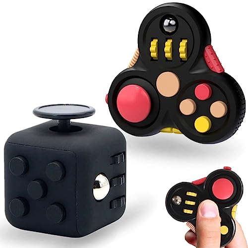 Steemjoey 2PCS Anti-Stress Würfel Spielzeug Fidget Toys Cube Toys Set, Fidget Pad Controller,...