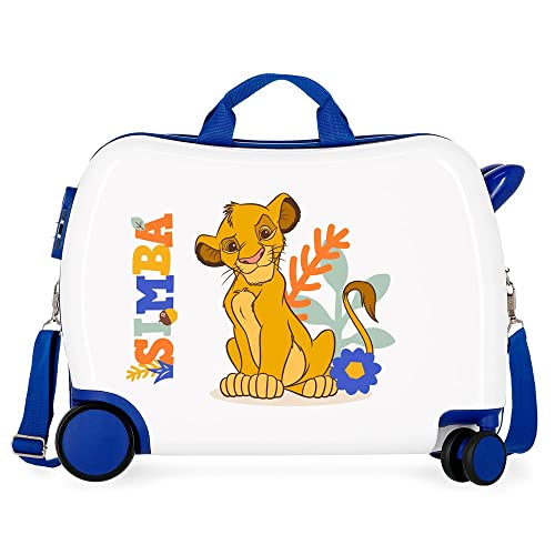 Disney EL Rey Leon Kinderkoffer, Weiß, 50 x 39 x 20 cm, starr, ABS-Kombinationsverschluss, 34 l,...