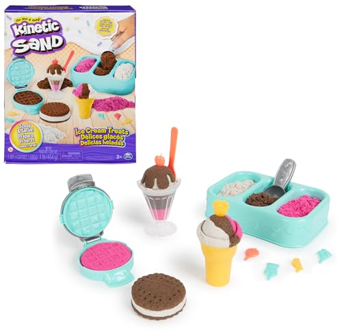 Kinetic Sand Eiscreme Set - mit 454 g original magischem Sand aus Schweden und viel Zubehör für...