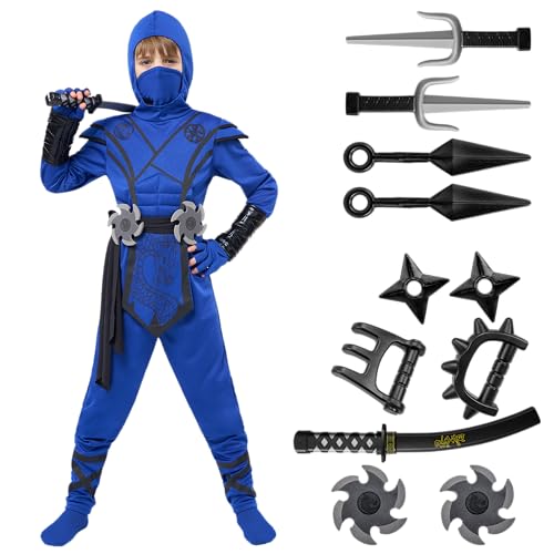 Spooktacular Creations Drachen Ninja Kostüm Set mit Ninja Schaumstoff Zubehör, Ninja Outfit,...