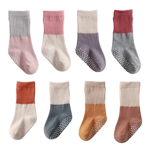 J Poqobog Kleinkind Baby Mädchen Jungen Socken stoppersocken kinder Baumwolle abs rutschfeste...