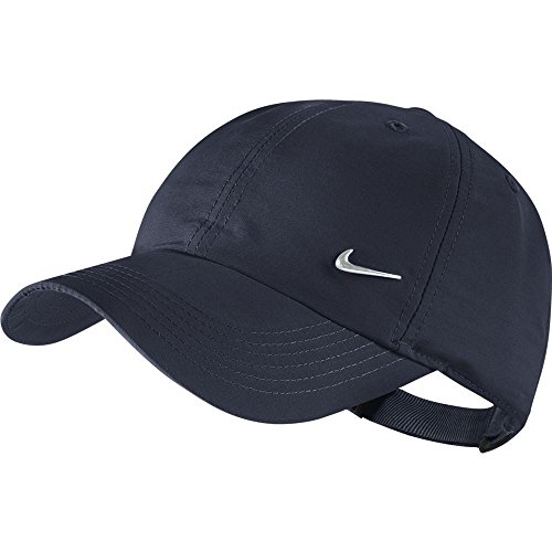 Nike Kinder Cap Metal Swoosh Schirmmütze, Obsidian/Metallic Silver, One Size