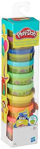 Der Play-Doh Party Turm mit 10 verschieden farbigen Dosen Play-Doh Knete à 28 g ist der lustig...