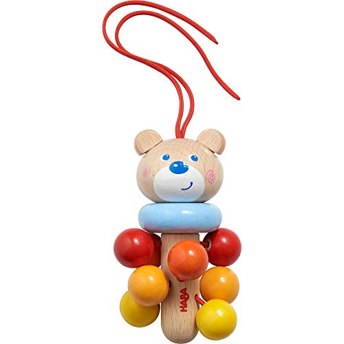 HABA 305231 - Hängefigur Bär, Babyspielzeug für Babyschale, Spieltrainer, Kinderbett und...