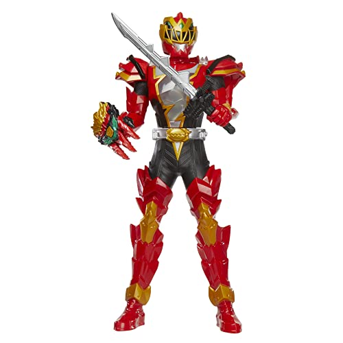 Power Rangers Dino Fury Spiralschlag Roter Ranger, 30 cm große elektronische Action-Figur mit 2...