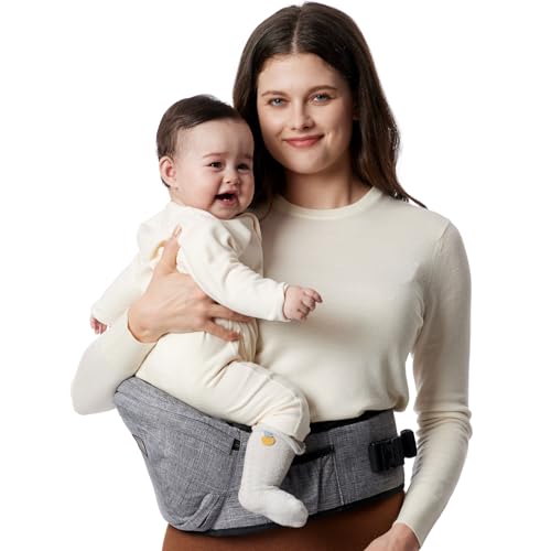 Momcozy Hüftsitz-Babytrage - Originaler 3D-Bauchschutz & EVA-Massageplatte, mit verschiedenen...
