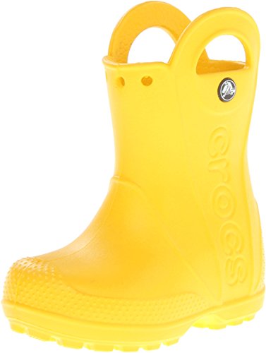 Crocs Handle It Rain Boot K, Unisex-Kinder Gummistiefel, Gelb (Yellow 014), 27/28 EU