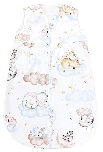 TupTam Baby Sommer Schlafsack 0.5 TOG aus OEKO-TEX zertifizierten Materialien, Farbe: Tiere auf...