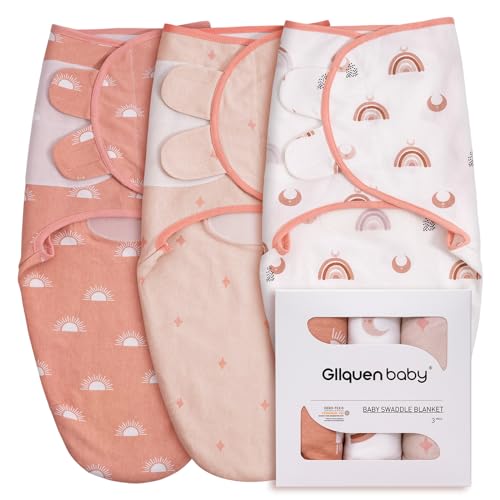 GLLQUEN BABY Swaddles Pucksack Baby 0-3 Monate,100% Bio-Baumwolle Baby Schlafsäcke für...