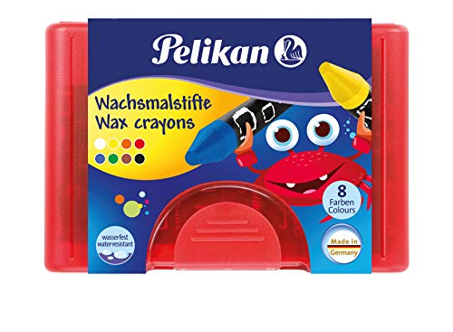 Pelikan 723148 - Wachsmalstifte 665 / 8 wasserfest, 8 Stangen