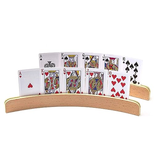 TERJBG 2 Stück Kartenhalter Kinder, 33 cm Kartenhalter Holz, Spielkartenhalter, Kartenhalter Kinder...