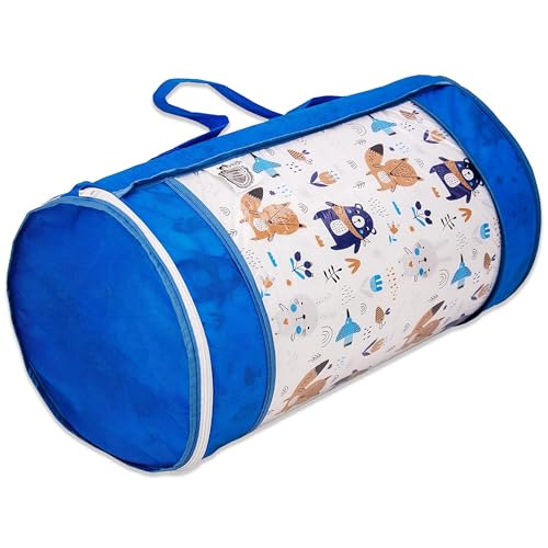 Best For Kids Kindermatratze 70x140 | Kinder Klappmatratze mit Blauem Reisetaschen-Bezug |Baby...