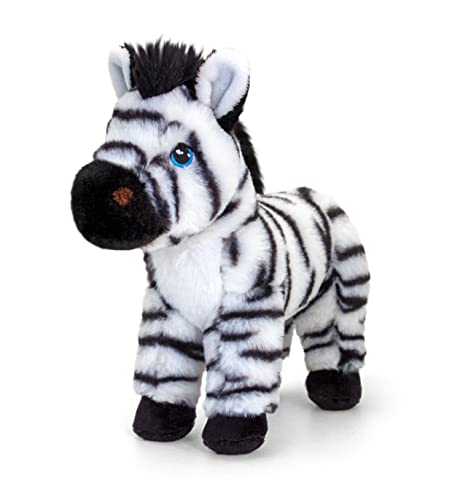Keel Toys Keeleco SE1037 Plüschtier Zebra, 20 cm, Schwarz, Weiß