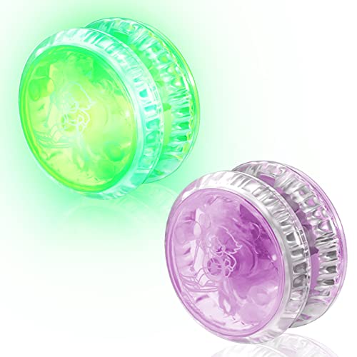 2 Stücke LED Yoyo Spielzeug LED Licht Yoyo Responsive Ball Lager Yoyo für Teens Unterhaltsam Yoyo...