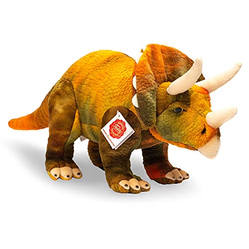 Teddy Hermann 94506 Dinosaurier Triceratops 42 cm, Kuscheltier, Plüschtier mit recycelter Füllung