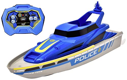 Dickie Toys - RC Polizei-Boot - ferngesteuertes Spielzeug-Boot in Polizei-Design ab 6 Jahren,Schiff...