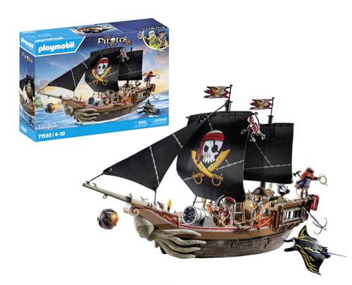 PLAYMOBIL Pirates 71530 Großes Piratenschiff, aufregende Seeschlachten und geheime Schatzsuchen auf...