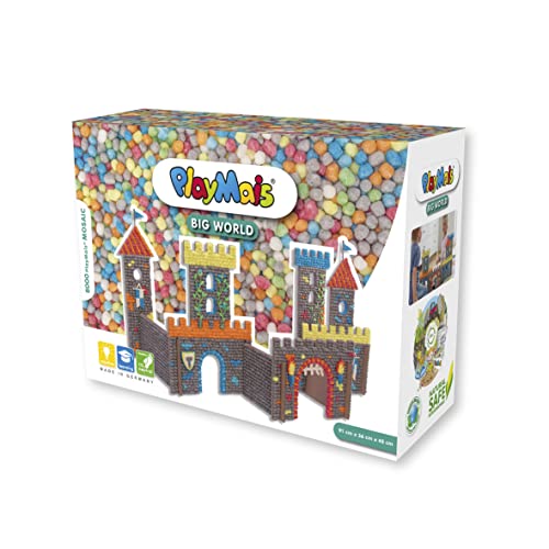 PlayMais® MOSAIC BIG WORLD CASTLE - Bastel-Set für Kinder ab 3 Jahren | Motorik-Spielzeug mit...