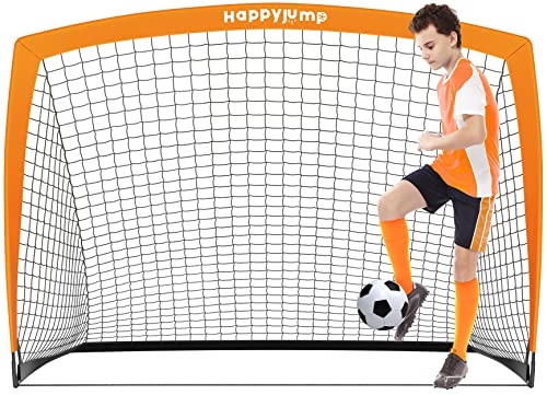 Happy Jump Fußballtor 3x2.2FT, 4x3FT, 5x3.6FT, 7x5FT Pop-Up Fußballtraining für den Garten (5x3.6...