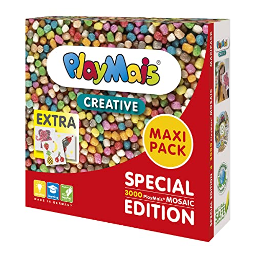 PlayMais MAXI PACK Creative für Kinder ab 3 Jahren | Motorik-Spielzeug mit 3.000 Vorlagen |...