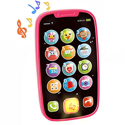 HOLA Baby Spielzeug ab 1 Jahr Kinderspielzeug ab 1 Jahr, Lernspaß Smart Phone mit Liedern...