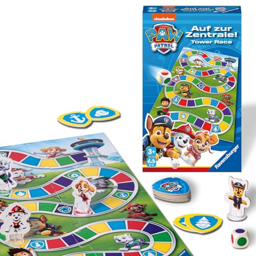 Ravensburger 22671 - Paw Patrol: Auf zur Zentrale! - Mitbringspiel für 2-4 Spieler ab 3 Jahren mit...