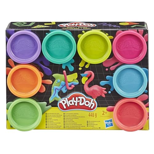 Play-Doh mit Spielknete in Neonfarben, Knete für fantasievolles und kreatives Spielen, Mehrfarbig,...